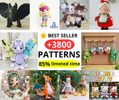 🔥 "3,800+ Crochet Patterns – Limited Time Offer!" 🔥